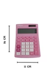 Noki H-MC010 Pembe Hesap Makinesi - 12 Haneli Pilli ve Güneş Enerjili - 2