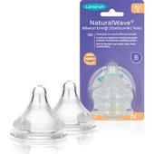 Lansinoh Natural Wave Biberon Emziği 2'li / Yavaş Akışlı - 1
