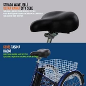 Strada E-VO Mekanik Disk 24 Jant Üç Tekerlekli Elektrikli Bisiklet - 7