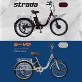 Strada E-VO Mekanik Disk 24 Jant Üç Tekerlekli Elektrikli Bisiklet - 4