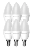 Panasonic 4,9W (40W) Led Mum Ampul Beyaz 6500K - E14 6 Adet Avize Lambası - 1