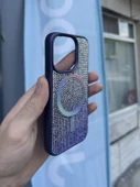 İphone 15 Kılıf Diamont MagSafe Hologramlı Kapak - 6