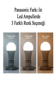 Panasonic 8,5W (63W) Led Ampul 6500K - Beyaz Işık 10 Adet Tasarruflu Lamba - 4