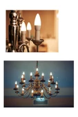Panasonic 4,9W (40W) Led Mum Ampul Sarı 2700K - E14 10 Adet Avize Lambası - 6