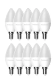 Panasonic 4,9W (40W) Led Mum Ampul Sarı 2700K - E14 10 Adet Avize Lambası - 1