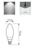 Panasonic 4,9W (40W) Led Mum Ampul Beyaz 6500K - E14 10 Adet Avize Lambası - 2