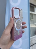 İphone 15 Kılıf Diamont MagSafe Hologramlı Kapak - 9