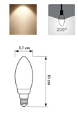 Panasonic 4,9W (40W) Led Mum Ampul Sarı 2700K - E14 10 Adet Avize Lambası - 2