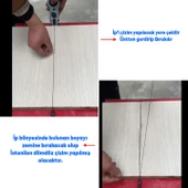 Plastik Hazneli Boyalı Çırpı Çizim İpi İnşaat Marangoz İp 30 Metre Mavi Tebeşir Boya - 2