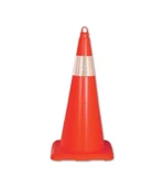 Esnek Kırılmaz Trafik Konisi Tek Reflektörlü 50 cm - 1