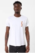 Sarı Kırmızı Dna Beyaz Erkek Bisikletyaka Tshirt - 1