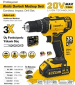 SGS PROFESYONEL AKÜLÜ VİDALAMA SETİ DARBELİ 20 VOLT (1.5Ah) - 2