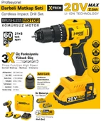 SGS PROFESYONEL DARBELİ MATKAP SETİ 20 VOLT 60Nm (2.0Ah) (KÖMÜRSÜZ MOTOR) - 2