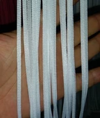 İP MODEL BEYAZ RENK İP PERDE 180 Cm En 280 cm Boy  2 mm şeritler halinde hazır ip perde thumbnail 1