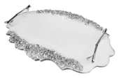 TEPSİ EPOSİ TAŞLI OVAL DAMAT KAHVE SETİ GÜMÜŞ 2'Lİ - 3