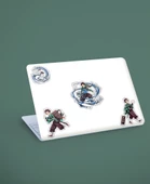 Tanjiro Kamado-Inosuke Hashibira -Demon Slayer-2li çıkartma-etiket-süsleme-hediye thumbnail 7