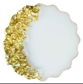 EPOKSİ YUVARLAK 7 CM TAŞLI ALTIN 1 ADET - 1