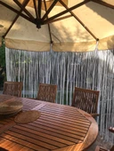 İP MODEL KREM RENK İP PERDE 180 Cm En 280 cm Boy  2 mm şeritler halinde hazır ip perde thumbnail 1