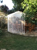 İP MODEL KREM RENK İP PERDE 180 Cm En 280 cm Boy  2 mm şeritler halinde hazır ip perde thumbnail 3