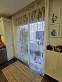 İP MODEL KREM RENK İP PERDE 180 Cm En 280 cm Boy  2 mm şeritler halinde hazır ip perde thumbnail 8