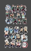 Tanjiro Kamado-Inosuke Hashibira -Demon Slayer-2li çıkartma-etiket-süsleme-hediye thumbnail 3