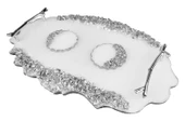 TEPSİ EPOSİ TAŞLI OVAL DAMAT KAHVE SETİ GÜMÜŞ 2'Lİ - 2