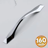 Elmas Kulp 160 mm Krom Metal Mobilya Mutfak Çekmece Dolabı Dolap Kapak Kulpları Kulbu Kulpu 16 cm - 1