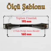 Elmas Kulp 160 mm Krom Metal Mobilya Mutfak Çekmece Dolabı Dolap Kapak Kulpları Kulbu Kulpu 16 cm - 3