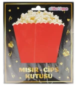 MISIR CİPS KUTUSU KIRMIZI 8 ADET - 1