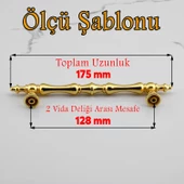 Nilay Gold Metal Kulp 128 mm- 12.8 cm Mobilya Çekmece Mutfak Dolabı Dolap Kulpları Kulbu Kulpu Altın thumbnail 3