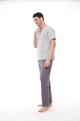 Pijadore Erkek 1403 Erkek Kısa Kollu Desenli Pijama Takım - 6