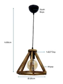 Siyah Boyalı Tekli Avize PLC-1221-AV-BSY - 2