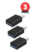 MN6 X5 type-c Usb Otg.3 Adet Yüksek Hızlı Veri Aktarımı Usb 3.0 Otg Dönüştürücü.mini Otg Çevirici Adaptör - 1