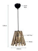 Siyah Boyalı Tekli Avize PLC-1220-AV-BSY - 2