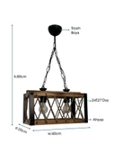 Siyah Boyalı Avize PLC-1223-AV-2-BSY - 2