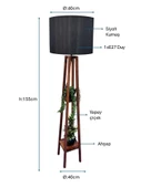 Siyah Boyalı Lambader PLC-1225-L-BSY - 2