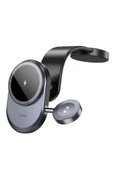 Hoco HW28 Excelso Yapışkanlı 15W Kablosuz Şarj ve 2.5W Kablosuz Magsafe Saat Şarj Destekli  Araç Tutucu thumbnail 1