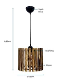Siyah Boyalı Tekli Avize PLC-1219-AV-BSY - 2