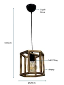 Siyah Boyalı Tekli Avize PLC-1222-AV-BSY - 2