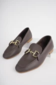 Muggo LİZA Garantili Metal Tokalı Kadın Loafer Günlük Ayakkabı - 6