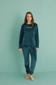 Gd Goldoremi 13164-6 Kadın Hello Sunday Kadife Pijama Takım - 1