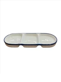 Arow Porselen 3 Bölmeli Sunumluk Çerezlik 26x10cm TR3436 - 2