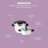 Emsan Innocook Düdüklü Tencere Seti Kırmızı 4+6,5 Lt - 4