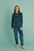 Gd Goldoremi 13164-6 Kadın Hello Sunday Kadife Pijama Takım - 3