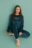 Gd Goldoremi 13164-6 Kadın Hello Sunday Kadife Pijama Takım - 5