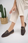 Muggo LİZA Garantili Metal Tokalı Kadın Loafer Günlük Ayakkabı - 1