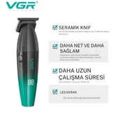 Vgr V-906 Dlc T-Blade Tıraş Makinesi Makinesi - 9000 Rpm thumbnail 2