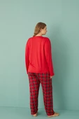 Gd Goldoremi 50802-2 Büyük Beden Kadın Honey Milan Kumaş Pijama Takım - 7