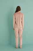Gd Goldoremi 13165-9 Kadın Be Happy Kadife Manşetli Pijama Takım - 8