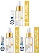 NEDOX 3 Adet Yaşlanma Ve Kırışıklık Karşıtı Anti Aging 24k Gold Serum 30 ml - 1